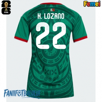 Mexic Hirving Lozano #22 Echipament de Fotbal Replică Mondial 2026 Femei Acasa